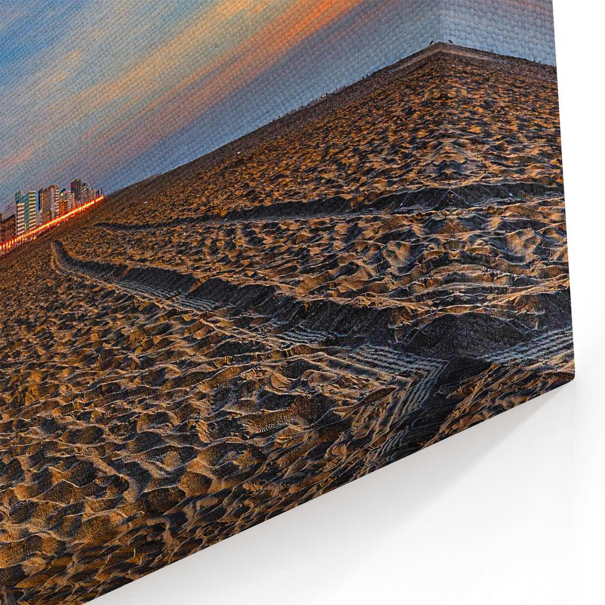 Virginia Beach Art – Evening Cityscape Along the Coastline Canvas Print