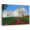 Historic Virginia Art – Virginia State Capitol with Flowers Canvas Print