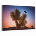 Joshua Tree with Raven at Sunset - Scenic Desert Wall Art