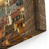 Florence Canvas Print - Tuscany Artwork Through Stone Arch Window