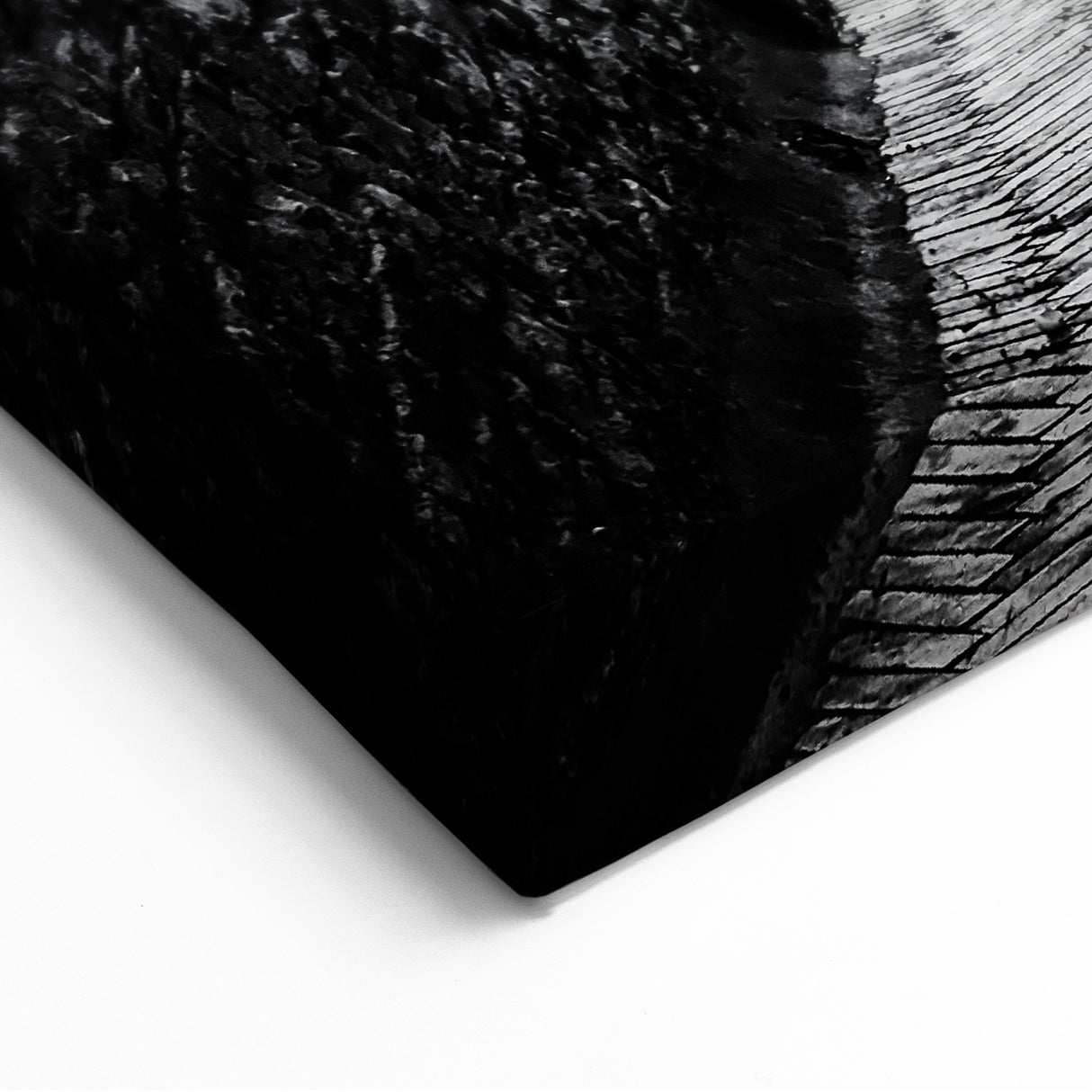 Masonry Wall Art - Black and White Italian Alleyway Brick Print