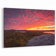 Vermont Sunset Landscape Art - Fiery Sky Over Mountains Canvas Print