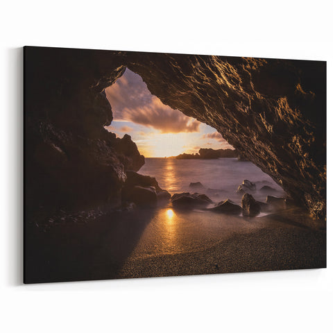 Maui Scenery Art – Hawaiian Sunset Cave View Limited Edition Print