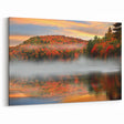 Vermont Autumn Foliage Art - Misty Lake and Fall Colors Canvas Print