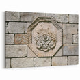 Intricate Floral Masonry Wall Art - Stone Carving Canvas Print Decor