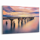Maui Photography – Rustic Pier at Sunset Tropical Art Print