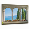 Lake Como Framed Art - Elegant Archway View of Italian Lake