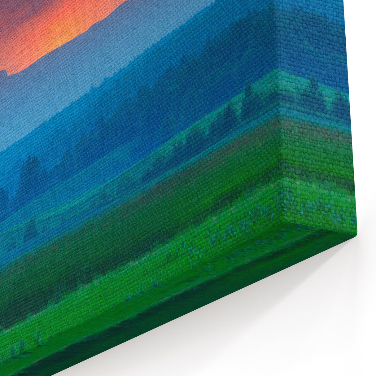 Vermont Sunset Landscape Art - Silhouetted Tree and Mountain Canvas Print