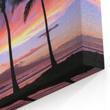 Hawaiian Nature Art – Maui Palm Tree Sunset Silhouette Wall Print