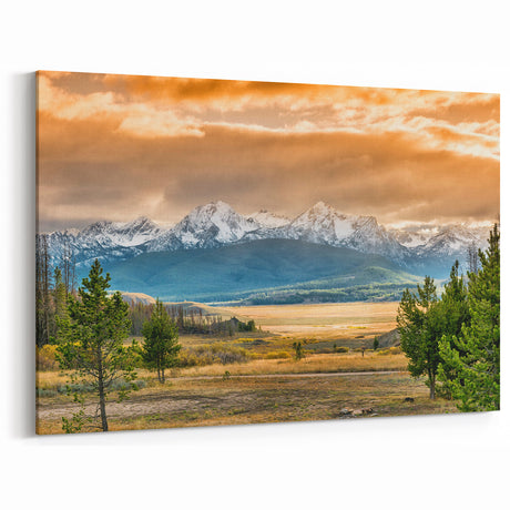 Scenic Idaho Wall Art - Stunning Idaho Landscape Art with Sawtooth Mountains