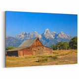 Idaho Landscape Art - Rustic Barn with Grand Teton Mountains Photography