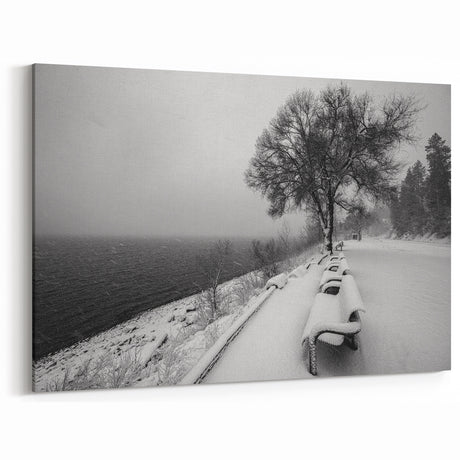 Idaho Canvas Art - Minimalist Winter Scene Photography for Home Decor