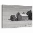 Idaho Wall Art - Rustic Winter Barn in Snow for Minimalist Home Decor