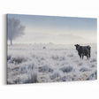 Idaho Photography - Frosty Pasture with Cow for Rustic Home Decor