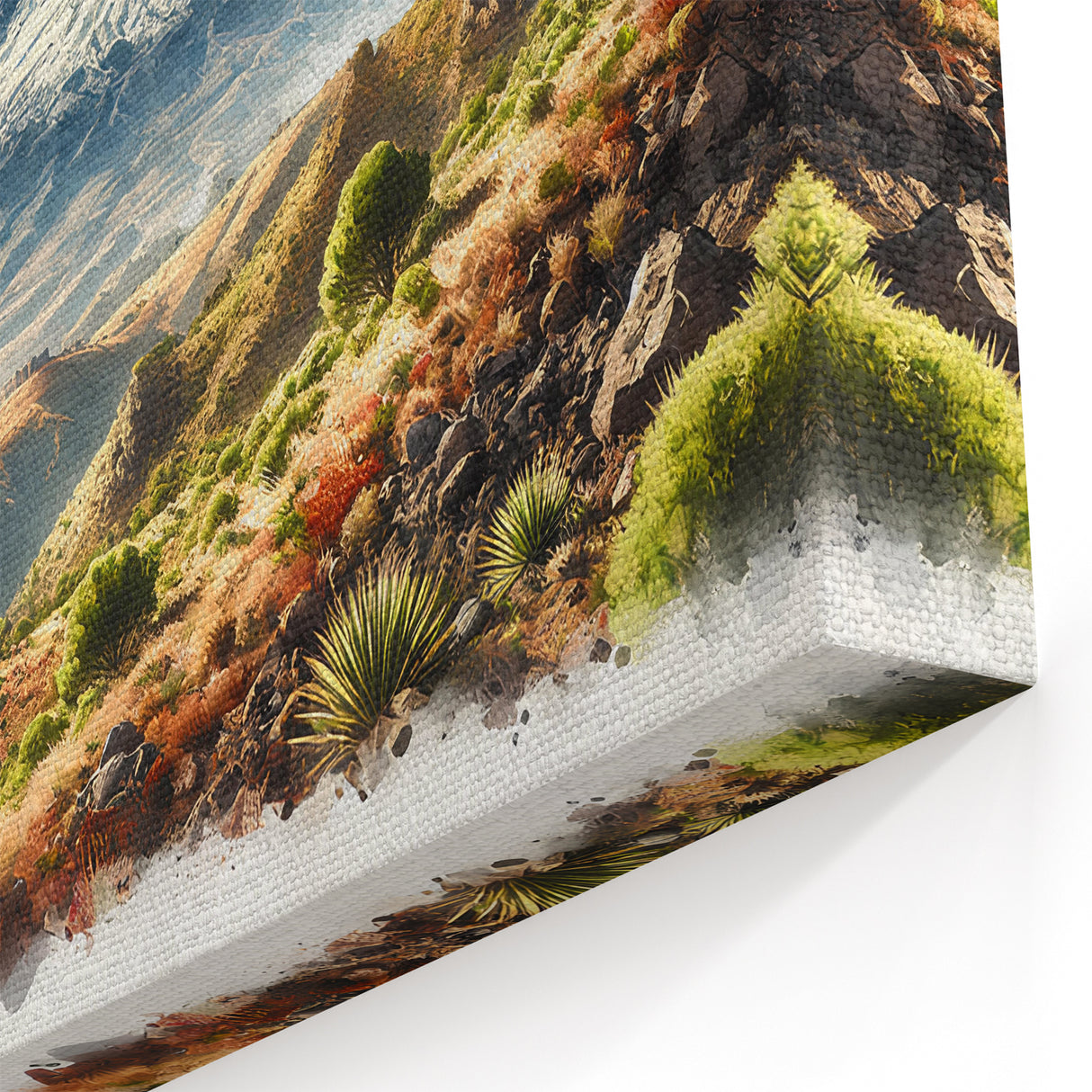 Mount Etna Landscape Painting - Serene Sicilian Mountain Scene Art