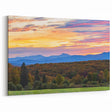 Vermont Canvas Art - Sunset Over Green Mountains Scenic Vermont Landscape