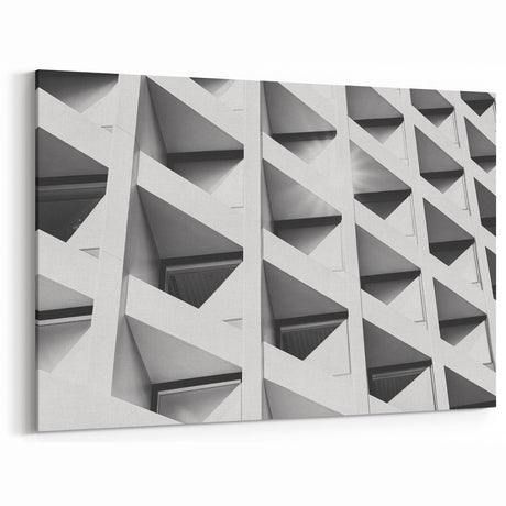 Contemporary Architecture Canvas - Geometric Building Art