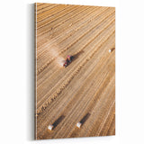 Harvest Glow - Aerial Farm Tractor Rustic Art