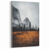 Misty Mountain Solitude - Rustic Nature Scene Art