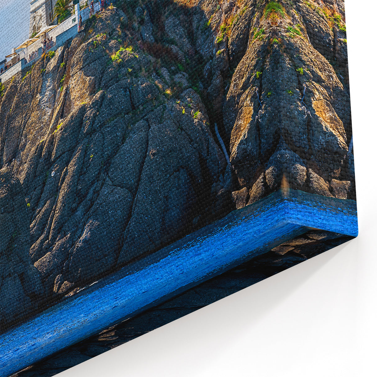 Portofino Wall Art - Italian Riviera Lighthouse Canvas for Coastal Decor