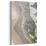 Serene Coastal Wall Art - Aerial Beach-Themed Ocean Print for Nautical Decor