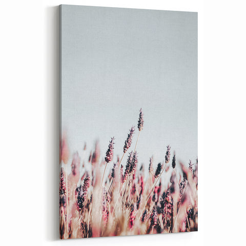 Farmhouse Wall Art: Rustic Lavender Field for Country Style Home Decor