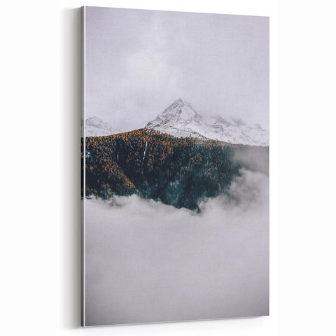 Rustic Mountain Landscape Art, Farmhouse Wall Decor Print