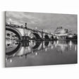 Rome Photography - Castel Sant'Angelo at Night Roman Bridge Art