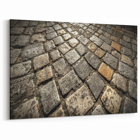 Ancient Rome Art - Cobblestone Streets of Rome Canvas Print
