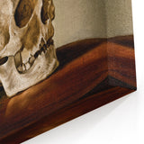 Skull with Greenery – Dark Academia Wall Art, Gothic Literature Art