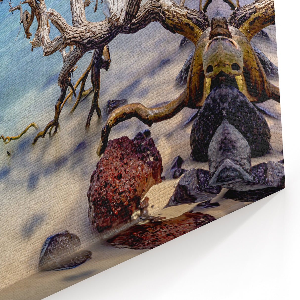 Oahu Photography – Scenic Island and Tree Coastal Print for Wall Decor