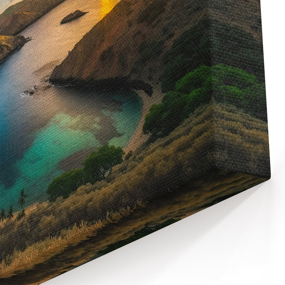 Oahu Canvas Art for Coastal Decor - Tropical Oahu Turtle Photography