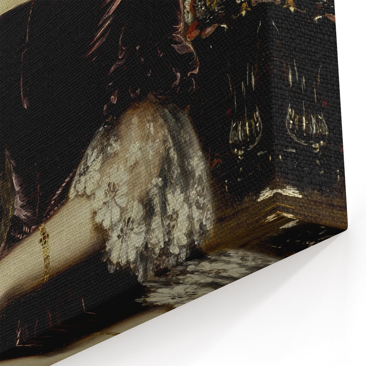 Woman with Book in Dark Dress – Dark Academia Wall Art, Gothic Portraits