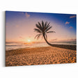 Oahu Sunset Wall Art - Tropical Island Beach Photography Canvas