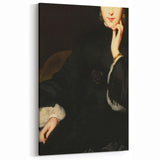 Close-Up of Woman in Dark Attire – Dark Academia Wall Art, Gothic Portrait