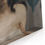 Portrait of Woman with Downcast Eyes – Dark Academia Wall Art, Moody Decor