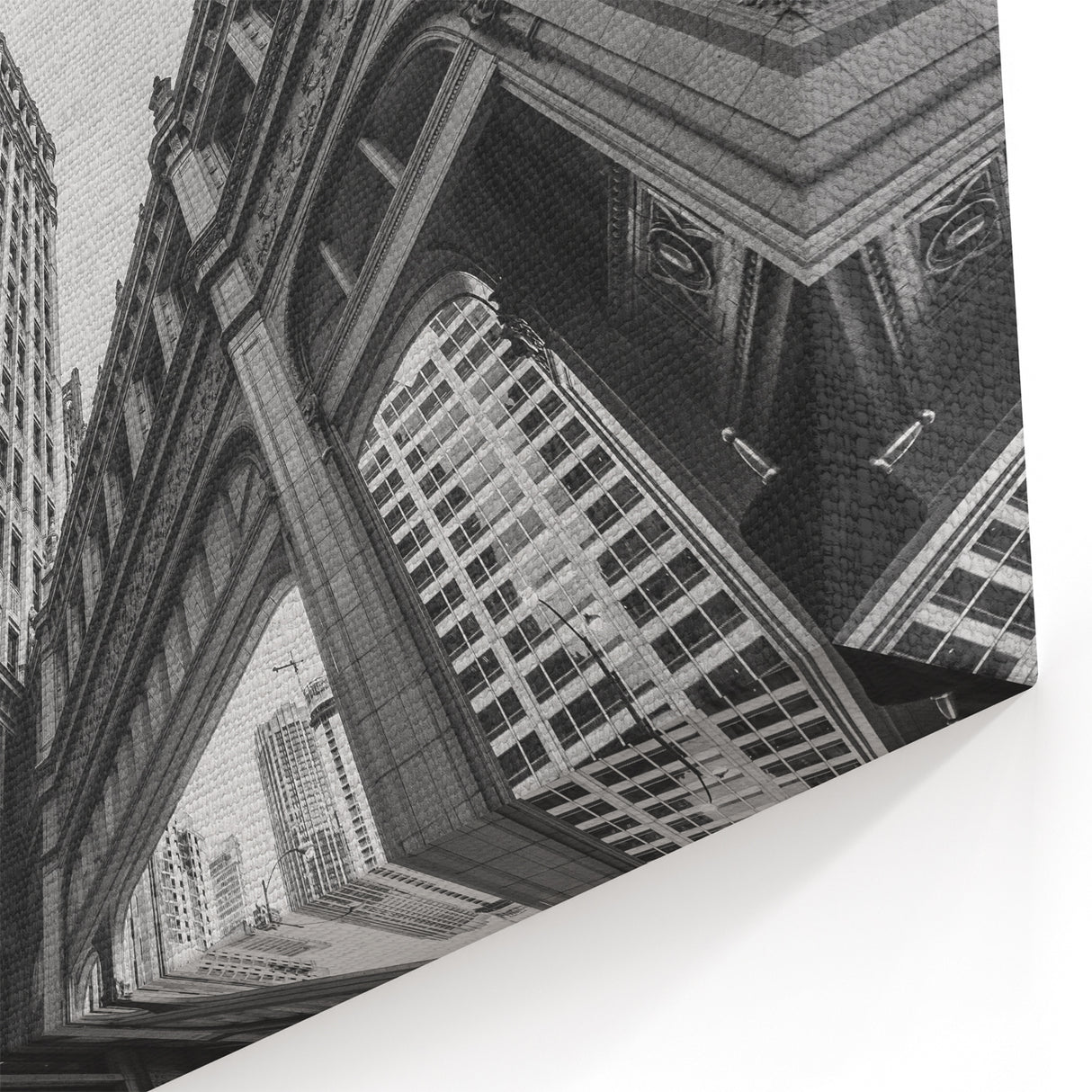 Chicago Architecture Wall Art - Vintage Black and White Cityscape