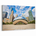 Chicago Landmarks Artwork - The Bean at Millennium Park Skyline Print