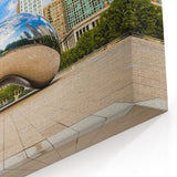 Chicago Landmarks Artwork - The Bean at Millennium Park Skyline Print