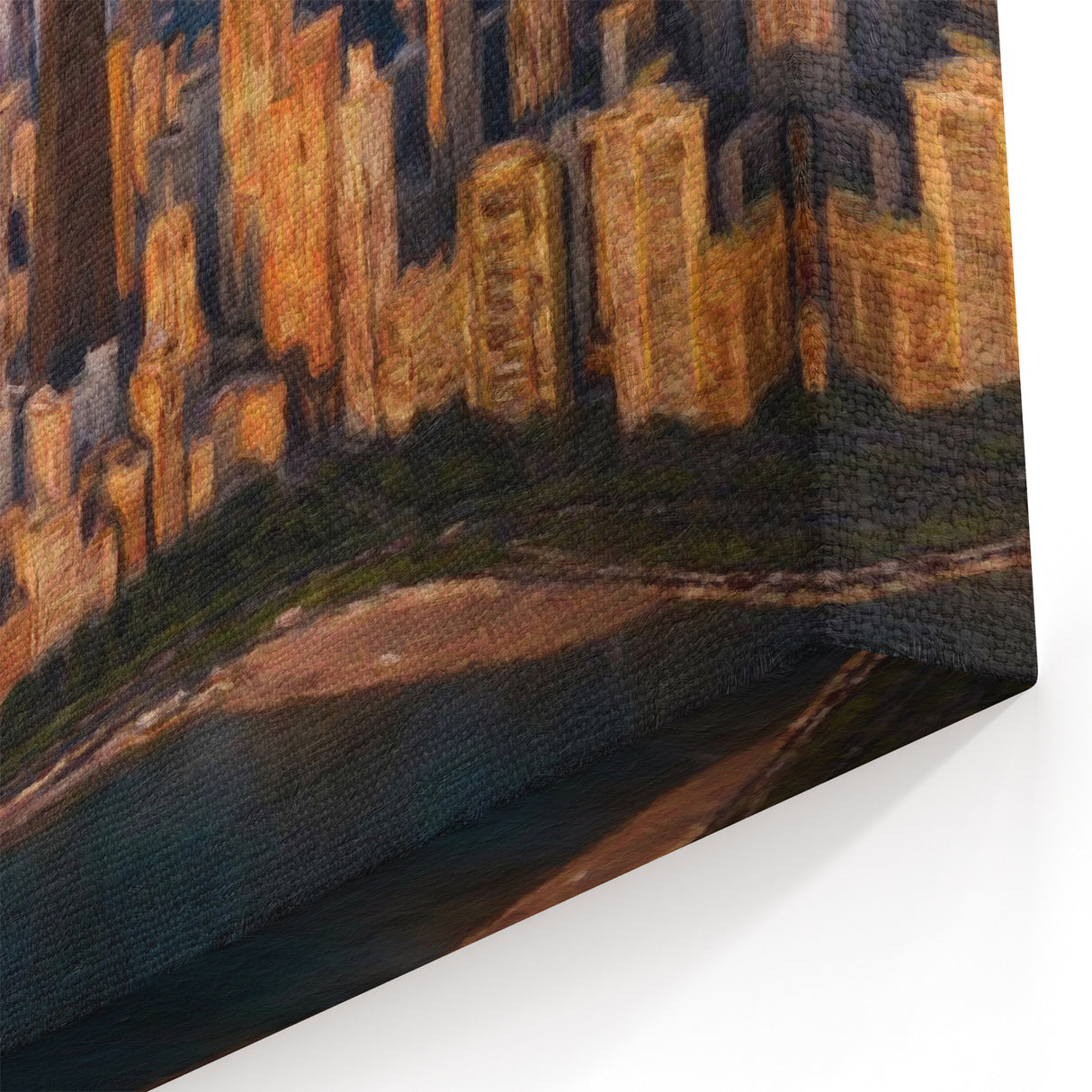Vintage Chicago Posters - Artistic Painted Skyline at Sunset