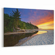 Lake Michigan Wall Art - Scenic Illinois Lake Canvas with Vibrant Sunset