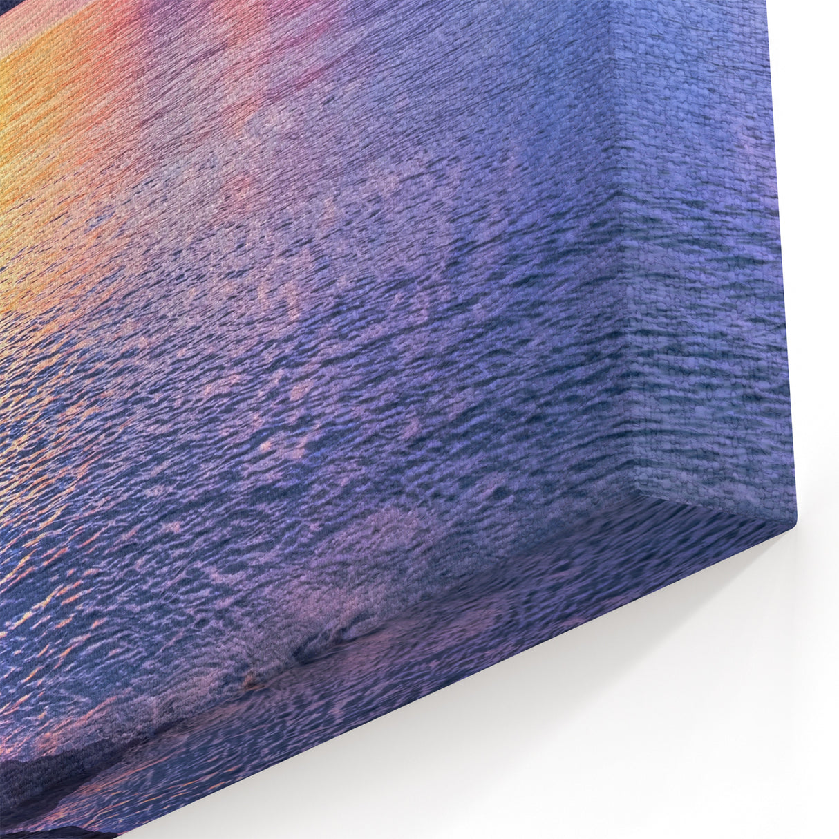 Scenic Lake Michigan Views - Illinois Sunset Over Rocky Shoreline Art