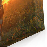Appalachian Art Kentucky – Sunrise Farm Scene with Cows in the Mist