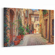 Tuscan Landscape Print – Charming Village Street Scene