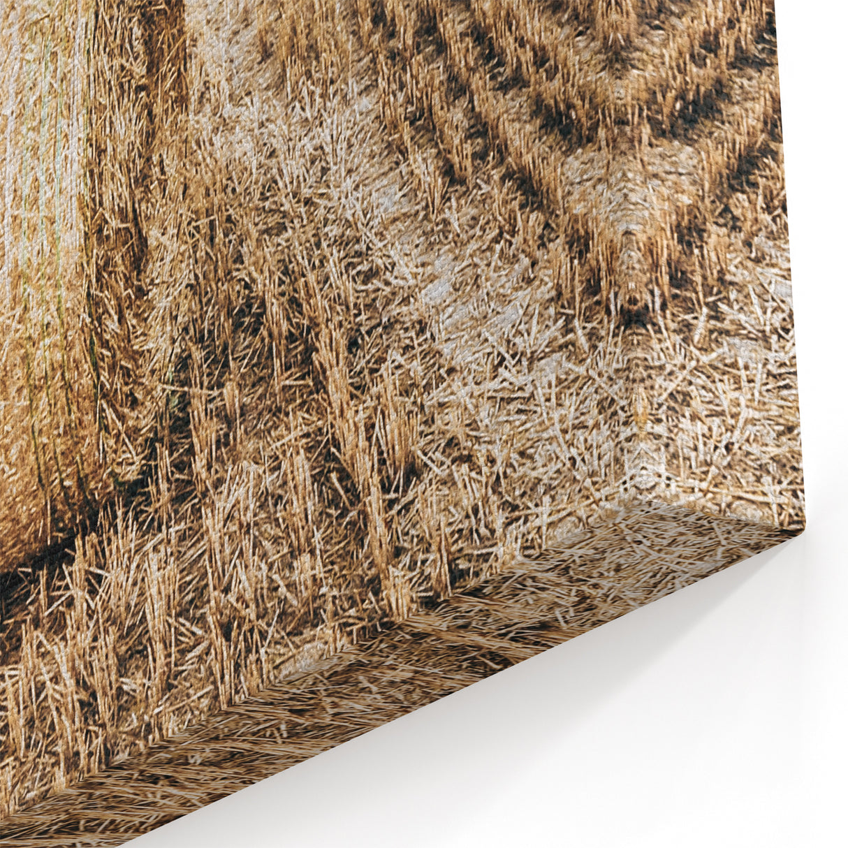 Farmhouse Wall Art Hay Bale Field Print | Rustic Country Harvest Decor