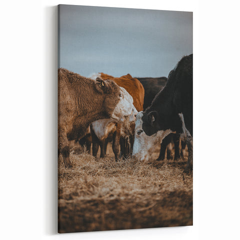 Country Style Farmhouse Wall Art | Cattle Print | Rustic Farmhouse Decor