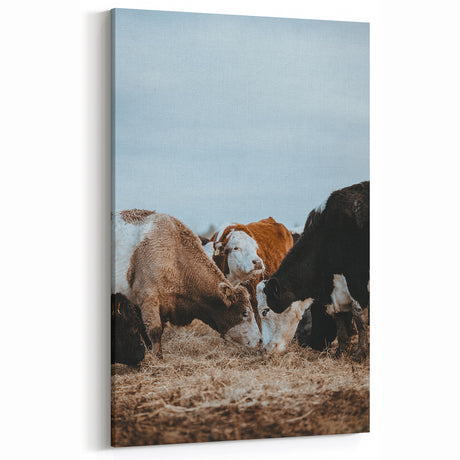 Farmhouse Cattle Wall Art | Rustic Barnyard Decor | Vintage Farm Print