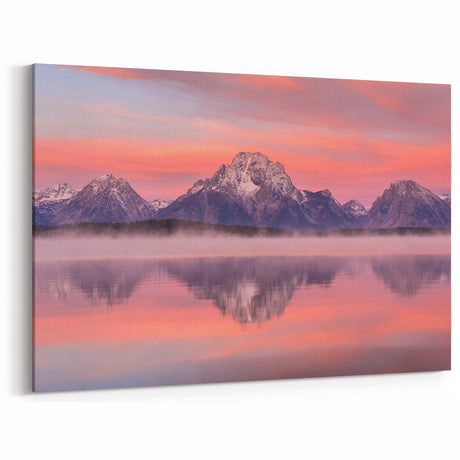 Grand Teton Scenic Print – Sunset Reflection on Majestic Mountains