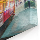 New Orleans Photography – Vibrant Streetcar at Night Canvas Print