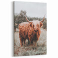 Rustic Farmhouse Wall Art - Highland Cow Country Style Decor Print